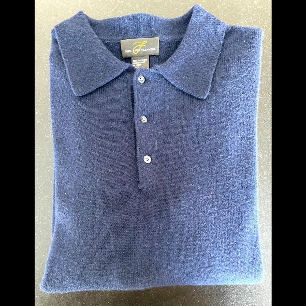 Cashmere collared polo sweater